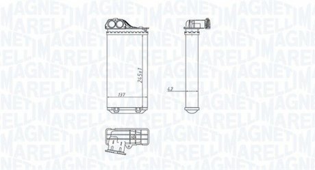 Фото автозапчастини радіатор пічки PEUGEOT 307 1.4-2.0D 08.00-12.09 MAGNETI MARELLI 350218411000