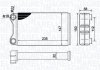 Фото автозапчастини радіатор пічки (240x150x42) AUDI A4 B6, A4 B7; SEAT EXEO, EXEO ST 1.6-4.2 11.00-05.13 MAGNETI MARELLI 350218424000 (фото 1)