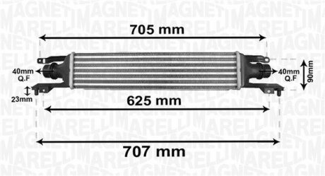 Фото автозапчасти интеркулер OPEL CORSA D 1.3D 07.06-08.14 MAGNETI MARELLI 351319204120 (фото 1)