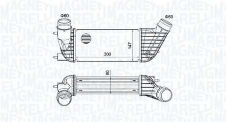 Фото автозапчасти интеркуллер CITROEN C8, JUMPY; FIAT SCUDO, ULYSSE; LANCIA PHEDRA; PEUGEOT 807, EXPERT, EXPERT TEPEE 1.6D/2.0D 07.02- MAGNETI MARELLI 351319204260