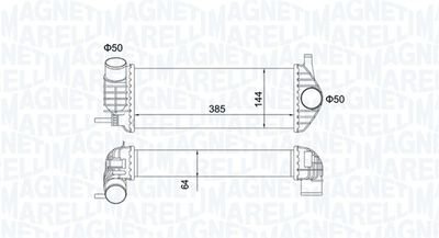 Фото автозапчастини інтеркулер RENAULT KANGOO, KANGOO BE BOP, KANGOO EXPRESS 1.5D 02.08- MAGNETI MARELLI 351319204480