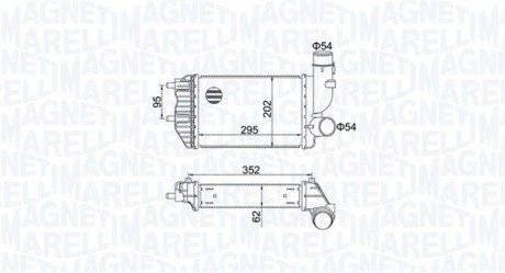 Фото автозапчастини інтеркулер CITROEN JUMPER; FIAT DUCATO; PEUGEOT BOXER 1.9D-2.8D 02.94- MAGNETI MARELLI 351319205000 (фото 1)