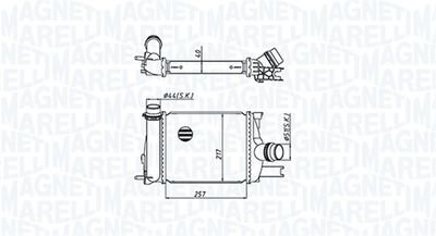 Фото автозапчастини інтеркулер DACIA LOGAN II, LOGAN MCV II, SANDERO II; RENAULT CAPTUR I, CLIO IV 0.9/0.9LPG 10.12- MAGNETI MARELLI 351319205390