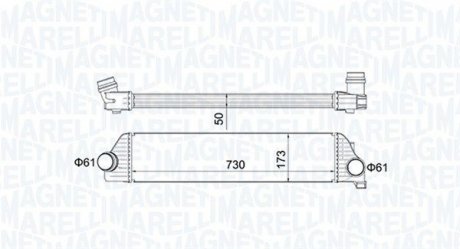 Фото автозапчасти интеркулер OPEL MOVANO B; RENAULT MASTER III 2.3D 02.10- MAGNETI MARELLI 351319205410