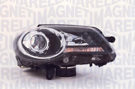 Фара левая (2*H7, электро, с моторчиком, галоген, вставить цвет: черный) Volkswagen TOURAN -05.10 MAGNETI MARELLI 711307022704 (фото 1)