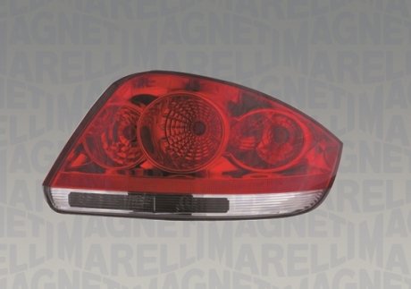 Задний фонарь левый (P21W/PY21W/R5W, цвет поворота белый, цвет стекла красный, свет противотуманных фар) FIAT LINEA 06.07-06.15 MAGNETI MARELLI 712202001110 (фото 1)