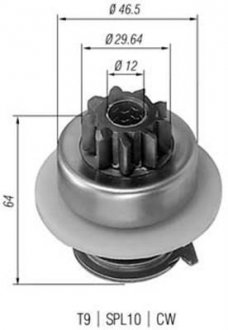 Фото автозапчасти бендикс стартера MAGNETI MARELLI 940113020074