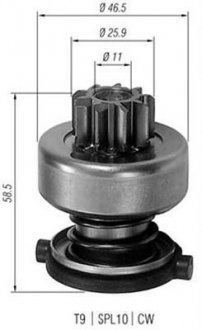 Фото автозапчастини бендикс стартера MAGNETI MARELLI 940113020200