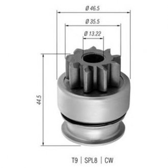 Фото автозапчастини ведущая шестерня, стартер MAGNETI MARELLI 940113020369