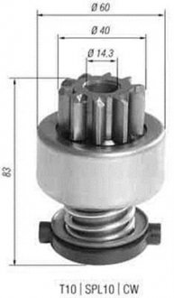 Фото автозапчастини бендикс стартера MAGNETI MARELLI 940113020393