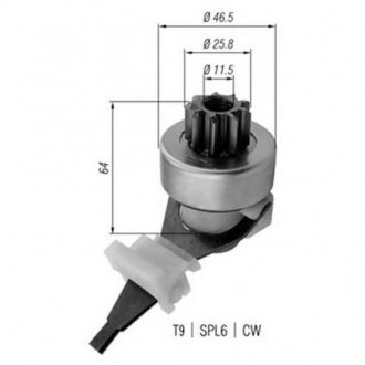 Фото автозапчастини бендикс стартера FIAT PANDA 0.8 01.86-10.03 MAGNETI MARELLI 940113020421