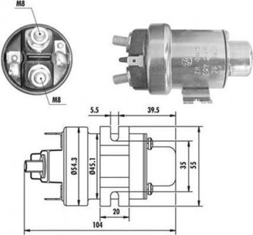 Фото автозапчасти тяговое реле, стартер MAGNETI MARELLI 940113050020