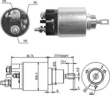 Фото автозапчасти реле втягуюче MAGNETI MARELLI 940113050208