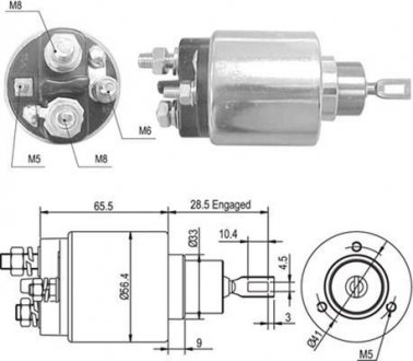 Фото автозапчасти втягуюче реле стартера MAGNETI MARELLI 940113050363