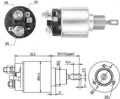 Фото автозапчасти тяговое реле, стартер MAGNETI MARELLI 940113050461