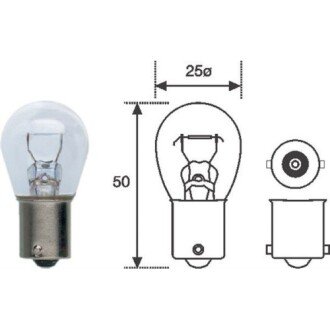 Фото автозапчастини p21W MAGNETI MARELLI 99ZP018C