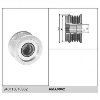 Фото автозапчасти муфта генератора MAGNETI MARELLI AMA0062