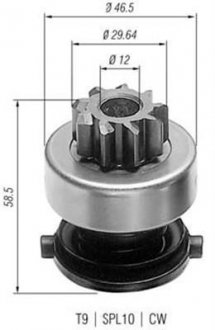 Фото автозапчастини бендикс стартера MAGNETI MARELLI AMB0136 (фото 1)