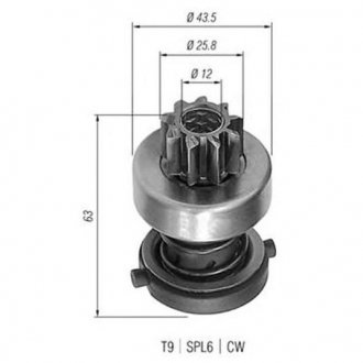 Фото автозапчасти бендикс стартера DAEWOO; GM FIAT SIENA 1.2 09.98-12.02 MAGNETI MARELLI AMB0231