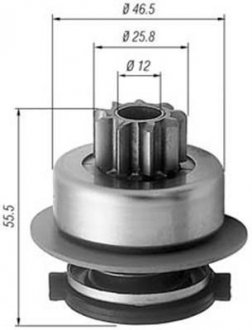 Фото автозапчастини бендикс стартера MAGNETI MARELLI AMB0256 (фото 1)