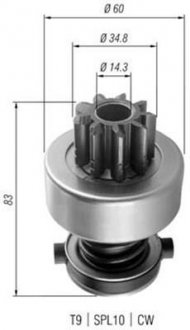 Фото автозапчастини бендикс стартера MAGNETI MARELLI AMB0358