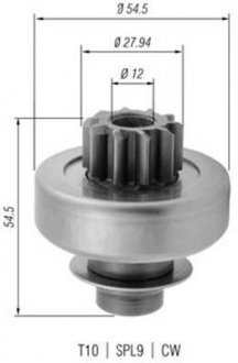 Фото автозапчасти бендикс стартера MAGNETI MARELLI AMB0379