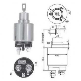 Фото автозапчасти втягивающее реле стартера VW OPEL SEAT SKODA [940113050126] MAGNETI MARELLI AME0126 (фото 1)