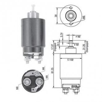 Фото автозапчасти втягуюче реле стартера MAGNETI MARELLI AME0264