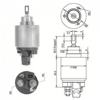 Фото автозапчастини тяговое реле, стартер AUDI SEAT MAGNETI MARELLI AME0343 (фото 1)