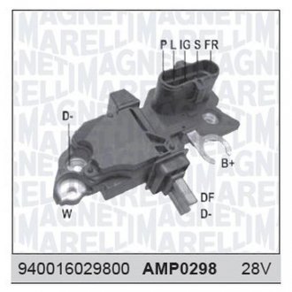 Фото автозапчасти реле-регулятор генератора (28V) DAF DB MAGNETI MARELLI AMP0298