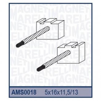 Фото автозапчастини щітки стартера MAGNETI MARELLI AMS0018