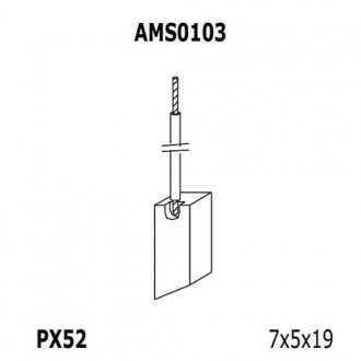 Фото автозапчасти ремкомплект (щетки) генератора (12V7x5x19)PEUGEOT,RENAULT,PEUGEOT TRUCKS [940113190103] MAGNETI MARELLI AMS0103