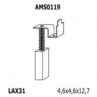 Фото автозапчасти ремкомплект (щетки) генератора(4.6x4.6x12.7) FORD, BEDFORD, JAGUAR, ROVER [940113190119] MAGNETI MARELLI AMS0119