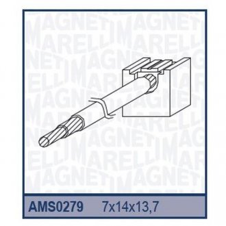 Фото автозапчастини щітка стартера MAGNETI MARELLI AMS0279 (фото 1)