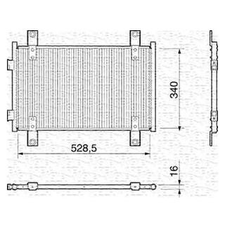 Радіатор кондиціонера FIAT DUCATO; PEUGEOT BOXER 2.0-2.8D 04.02- MAGNETI MARELLI BC159 (фото 1)