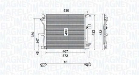 Конденсер кондиціонера MAGNETI MARELLI BC799