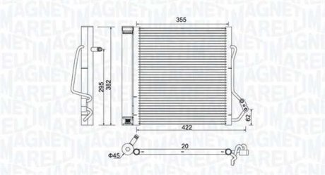 Фото автозапчастини конденсер кондиціонера MAGNETI MARELLI BC810 (фото 1)