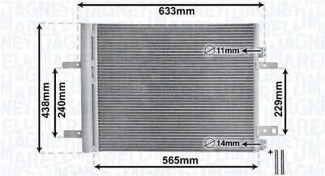 Фото автозапчасти конденсер кондиціонера MAGNETI MARELLI BC862