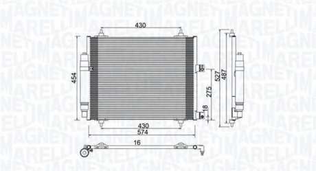 Фото автозапчастини конденсер кондиціонера MAGNETI MARELLI BC886