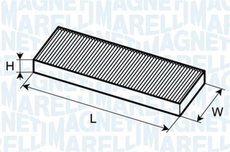 Фото автозапчасти фільтр повітря (салону) MAGNETI MARELLI BCF186