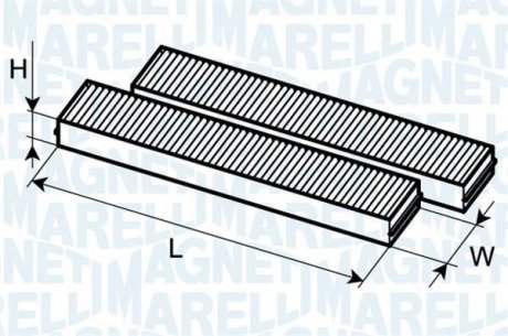 Фото автозапчастини фільтр повітря (салону) MAGNETI MARELLI BCF261