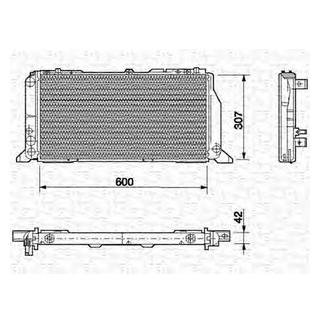 Фото автозапчасти радиатор AUDI 80 D/TD [350213406000] MAGNETI MARELLI BM406