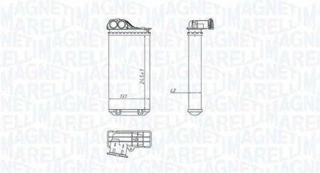 Фото автозапчасти радіатор пічки MAGNETI MARELLI BR411