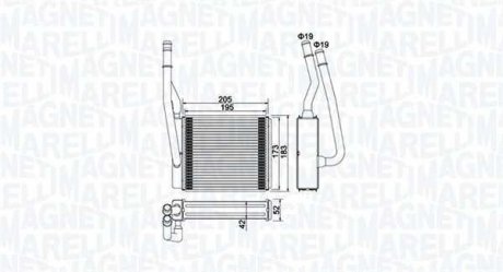 Фото автозапчастини радіатор пічки MAGNETI MARELLI BR414