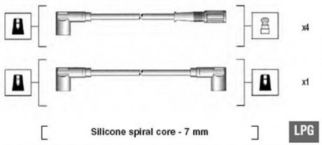 Фото автозапчасти дроти запалення, набір MAGNETI MARELLI MSK624