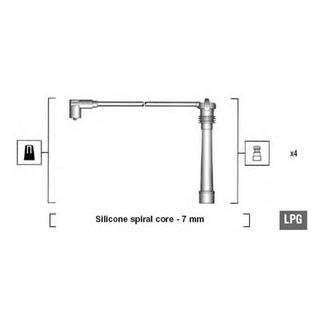 Фото автозапчастини дроти запалення, набір MAGNETI MARELLI MSK634