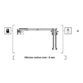 Фото автозапчастини дроти запалення, набір MAGNETI MARELLI MSK773