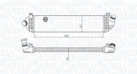 Фото автозапчастини радіатор наддуву MAGNETI MARELLI MST437