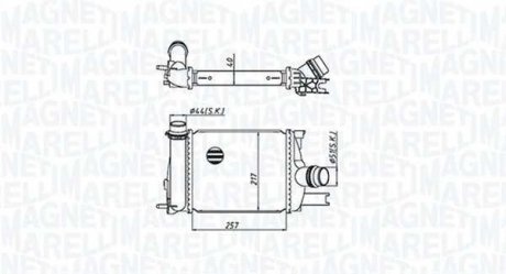 Фото автозапчасти радіатор наддуву MAGNETI MARELLI MST539 (фото 1)