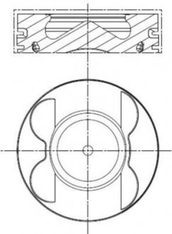 Фото автозапчасти поршень MAHLE / KNECHT 001 PI 00106 000